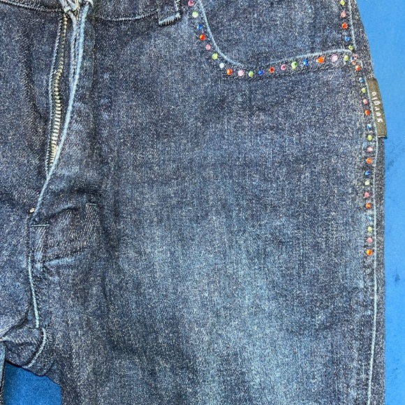 Sergio Valente rhinestone detailed straight leg jeans - Picture 6 of 14